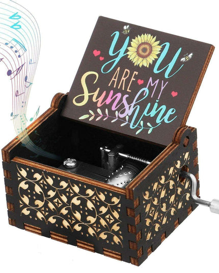 Charming Antique-Inspired Wooden Music Box - A Melody of Timeless Beauty