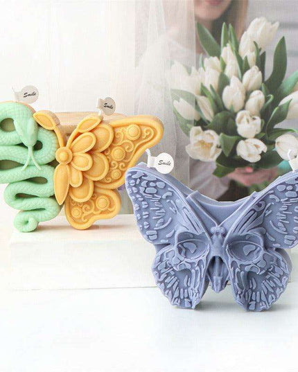 Whimsical Skull and Butterfly Silicone Baking Mold for Halloween Treats