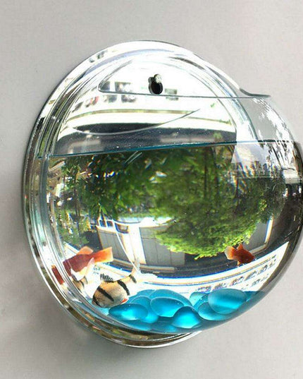 Wall-Mounted 15cm Clear Acrylic Aquarium for Modern Home Aesthetics