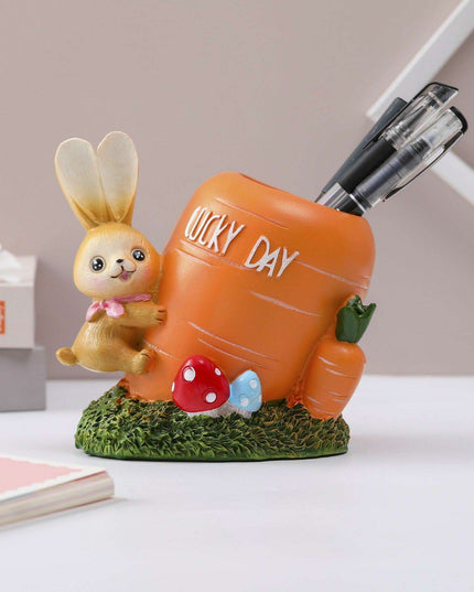 Whimsical Rabbit-Inspired Resin Desk Organizer