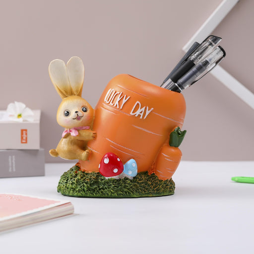 Whimsical Rabbit Office Desk Organizer