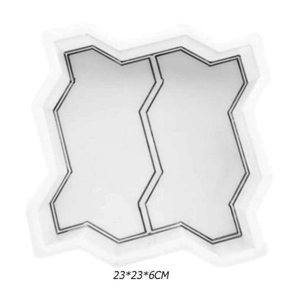 DIY Plastic Paving Mold for Garden Pathways - Heavy-Duty Cement Stepping Stone Maker - Très Elite