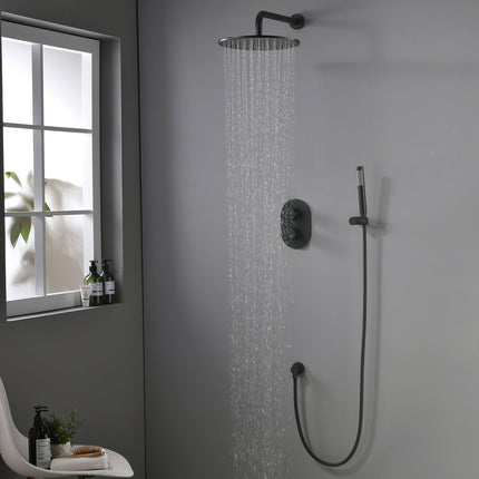 Thermostatic Rainfall Shower System with Handheld & Valve