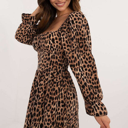 Daydress 200489 Lightweight Flared Mini Dress Animal Print - Très Elite