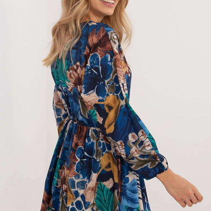 Daydress 201297 Flared Mini Dress With Animal Motif - Très Elite