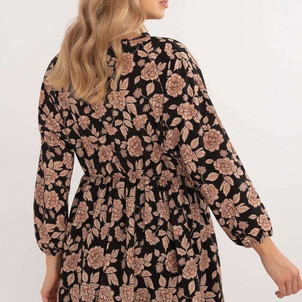 Daydress 201297 Flared Mini Dress With Animal Motif - Très Elite