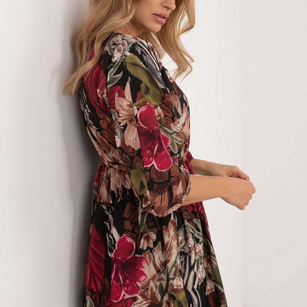Daydress 201297 Flared Mini Dress With Animal Motif - Très Elite