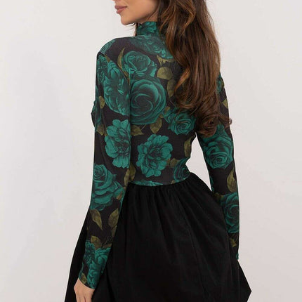 Daydress 202430 Floral Print Ribbed Flared Bombshell Dress - Très Elite