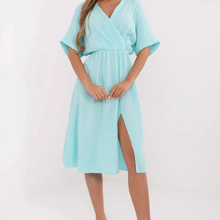 Daydress 212057 Breathable Cotton With Wrap Front Silhouette - Très Elite