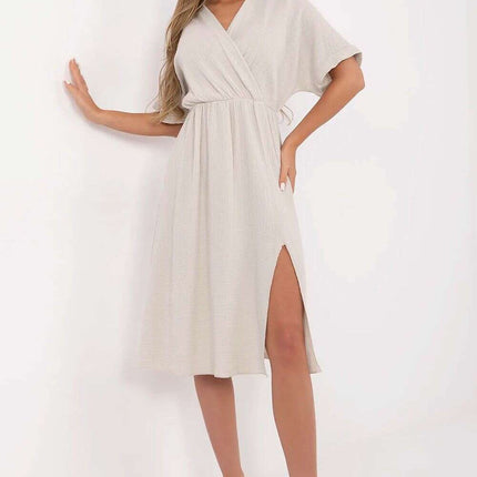Daydress 212057 Breathable Cotton With Wrap Front Silhouette - Très Elite
