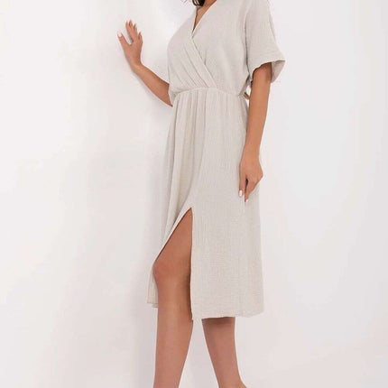Daydress 212057 Breathable Cotton With Wrap Front Silhouette - Très Elite