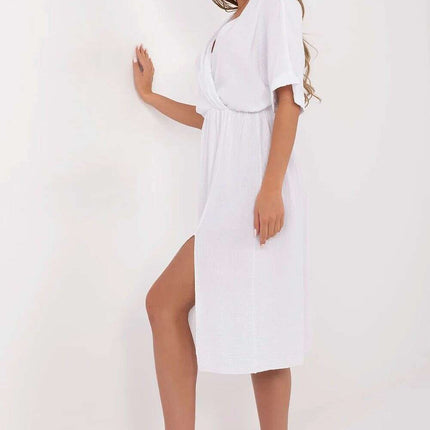 Daydress 212057 Breathable Cotton With Wrap Front Silhouette - Très Elite