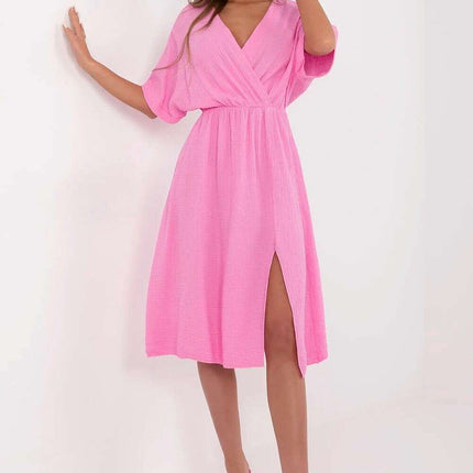 Daydress 212057 Breathable Cotton With Wrap Front Silhouette - Très Elite