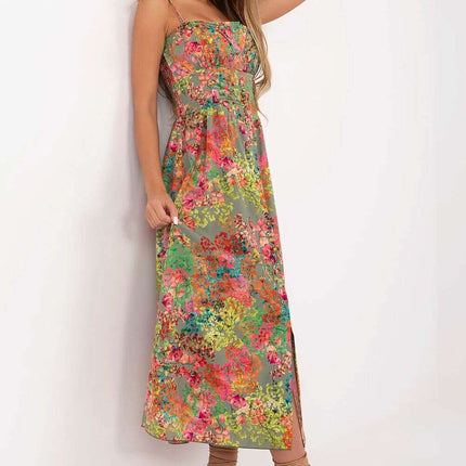 Daydress 213230 Midi Dress With Tied Straps And Corset - Très Elite