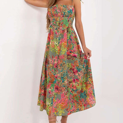 Daydress 213230 Midi Dress With Tied Straps And Corset - Très Elite