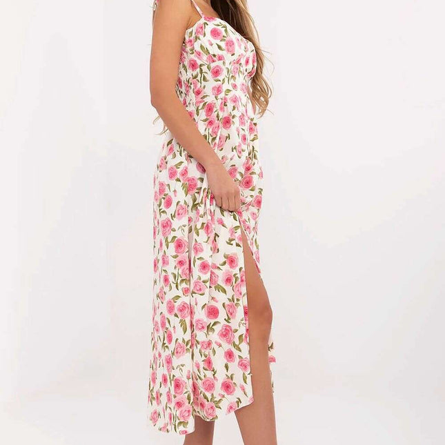 Daydress 213307 Multicolor Midi Dress With Corset Waist