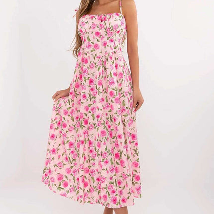 Daydress 213311 Flared Midi Dress With Adjustable Straps - Très Elite