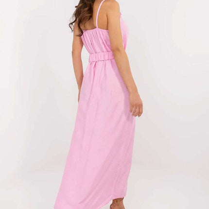 Daydress 213545 Breathable Maxi Dress Pink Viscose Fabric - Très Elite