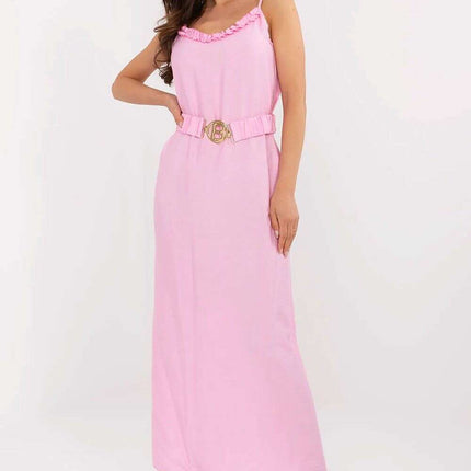 Daydress 213545 Breathable Maxi Dress Pink Viscose Fabric - Très Elite
