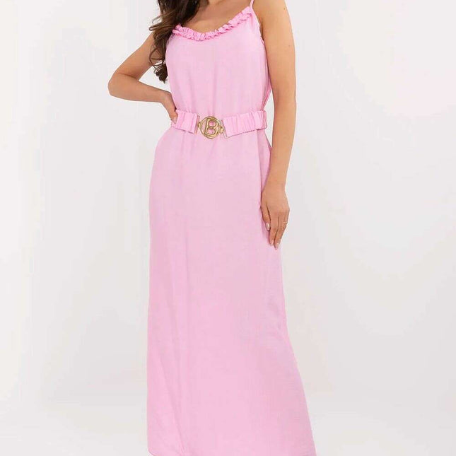 Daydress 213545 Breathable Maxi Dress Pink Viscose Fabric