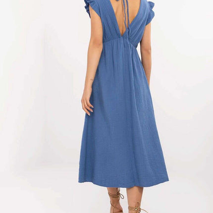 Daydress 213553 Blue Cotton Summer Dress For Warm Days - Très Elite