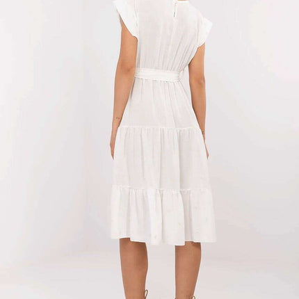 Daydress 213603 Beige Lightweight Flared Midi Dress - Très Elite