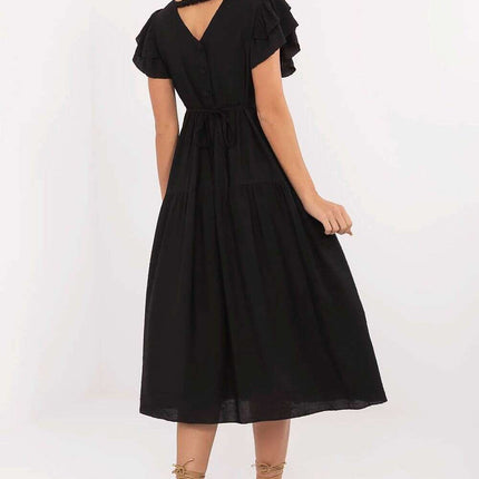 Daydress 213809 Midi Flared Lightweight Viscose Dress - Très Elite