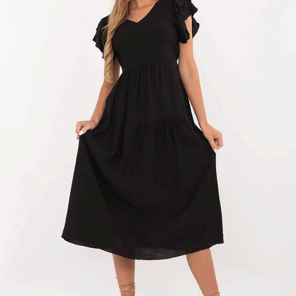 Daydress 213809 Midi Flared Lightweight Viscose Dress - Très Elite
