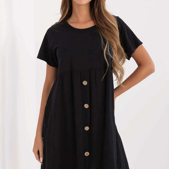 Daydress 213822 Black Lightweight Flared Cotton Dress
