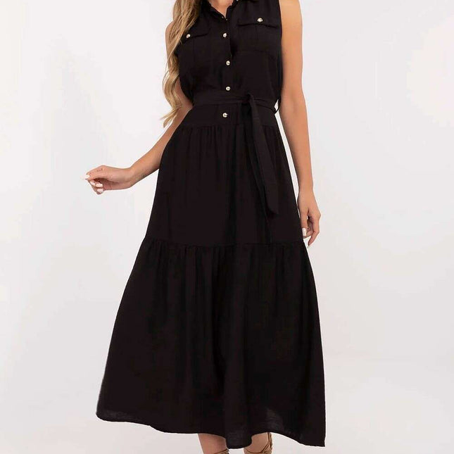 Daydress 214037 Maxi Sleeveless Dress With Collar Closure