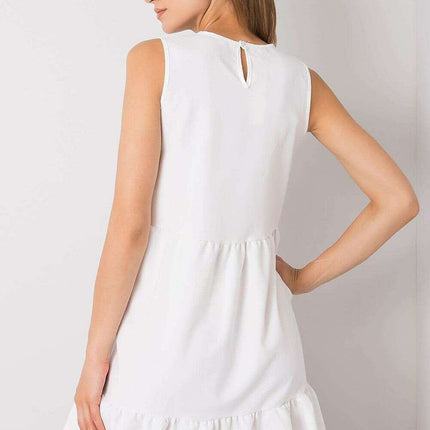 Daydress 214470 Sleeveless White Casual Dress For Weddings - Très Elite