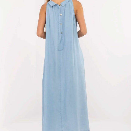 Daydress 214480 Denim Inspired Oversized Maxi Lyocell Dress - Très Elite