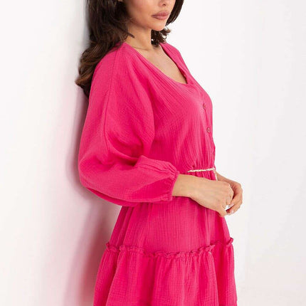 Daydress 215195 Boho Muslin Mini Dress In Pink Lightweight - Très Elite