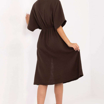 Daydress 215787 Flared Wrap Cotton Muslin Summer Dress - Très Elite