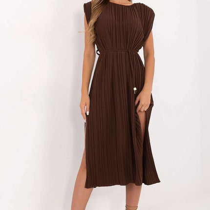 Daydress 215878 Pleated Lightweight Sleeveless Midi Dress - Très Elite