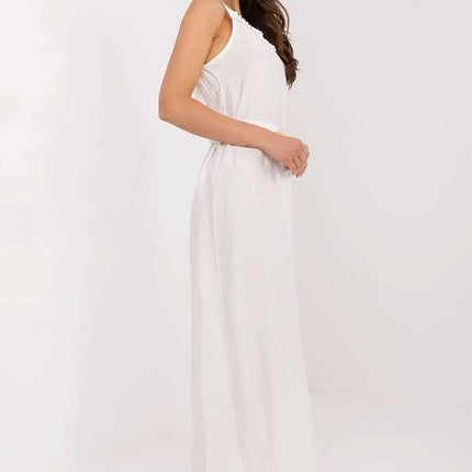 Daydress Maxi Beige Viscose Dress for Summer Comfort - Très Elite