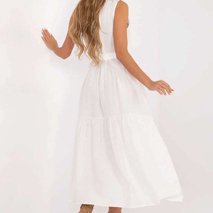 Daydress Maxi with Elegant Classic Collar and Button Front - Très Elite