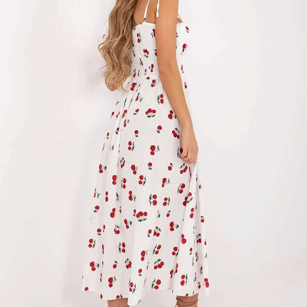 Daydress Midi With Rectangular Neckline And Tied Straps - Très Elite