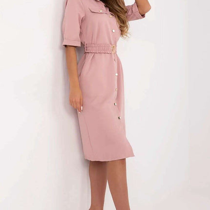 Daydress Model 211286 Pink Polyester Blend Chic Workwear - Très Elite