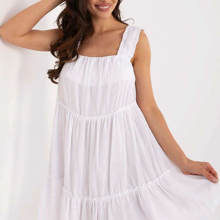Daydress Model 213608 Light Muslin Above Knee Summer Dress - Très Elite