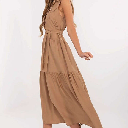 Daydress Model 214035 Flared Maxi Dress Viscose Nylon - Très Elite