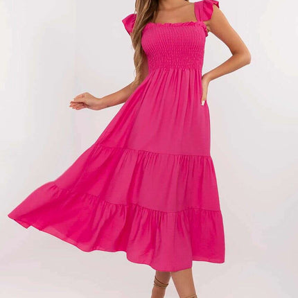 Daydress Model 214072 Airy Pink Midi Dress For Summer - Très Elite