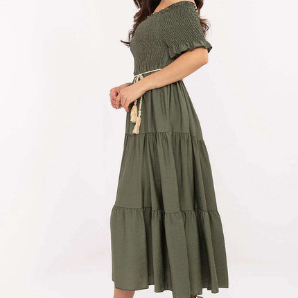 Daydress Model 215187 Green Midi Dress For Summer Comfort - Très Elite