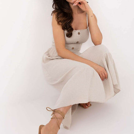 Daydress Model 215199 Summer Midi Dress With Straps - Très Elite