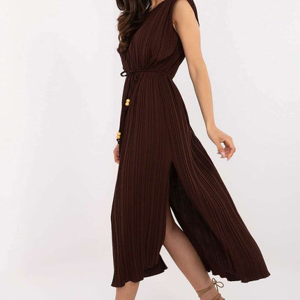 Daydress Model 215216 Sleeveless Midi With Pleated Texture - Très Elite