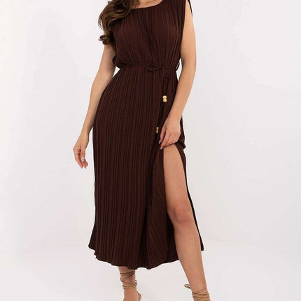 Daydress Model 215216 Sleeveless Midi With Pleated Texture - Très Elite
