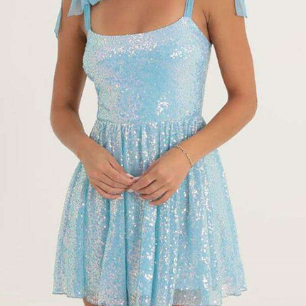 Dazzling Sequin Elegance: Chic Strapped Party Dress