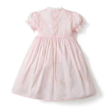 Delightful Baby Girls' Summer Lace Dress with Fun Bubble Sleeves and Exquisite Embroidery - Très Elite