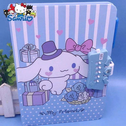 Delightful Sanrio Creative Notebook Set with Secret Code Lock & Inspiring Stationery Kit for Young Innovators - Très Elite
