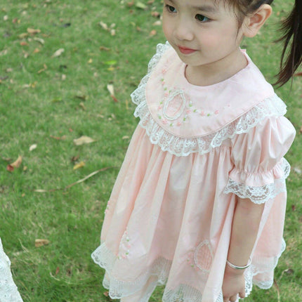 Delightfully Elegant Spanish Lolita Floral Embroidered Dresses for Baby Girls - Perfect for Celebrations and Everyday Wear